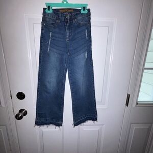 Joe's Jeans Kids Wide-Leg Distressed Blue Denim